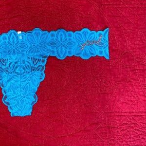 Sz L Super Rare PINK brand thong turquoise